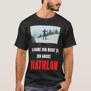 Camiseta Diseño de Biatlón Invierno Deporte Saying Ski Skip