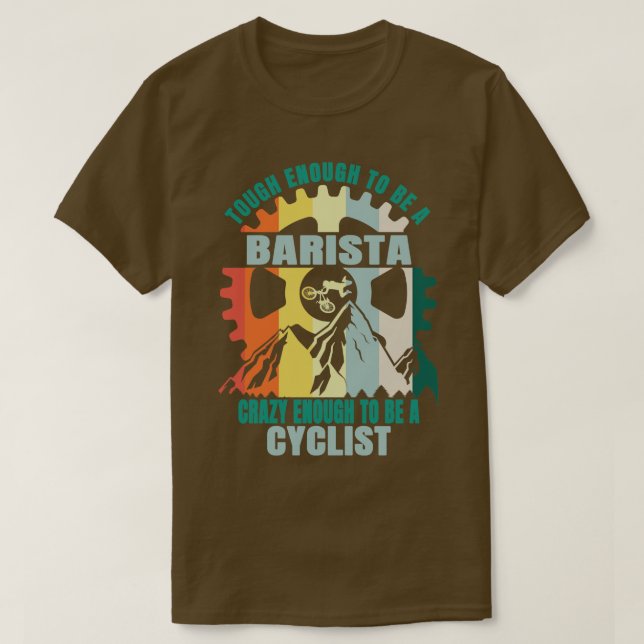 Camiseta Diseño de Bicicletas Barista (Diseño del anverso)