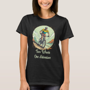 Camiseta Diseño de bicicletas inspirado en la época del art