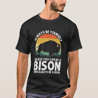 Camiseta Diseño de Bisonte Genial para Hombres Mujeres Aman