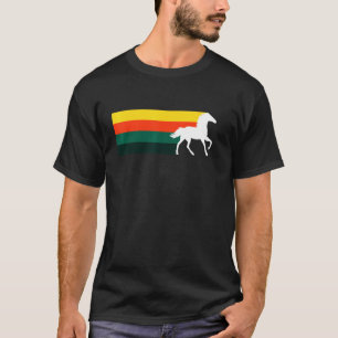 Camiseta Diseño de blancos caballos