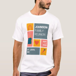Camiseta Diseño de bloques de unión familiar Johnson