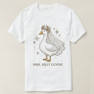 Camiseta Diseño de Boda de Novia de la Elegante Sra. Silly 