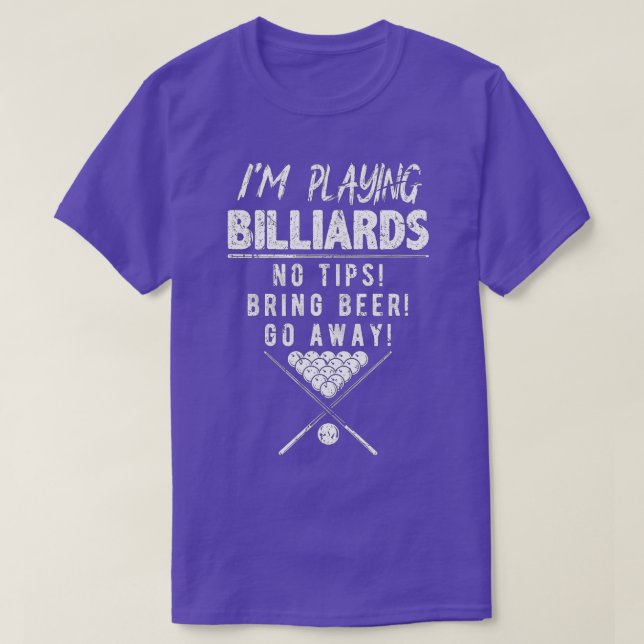 Camiseta Diseño de bolas de billar 8 para hombres con billa (Diseño del anverso)