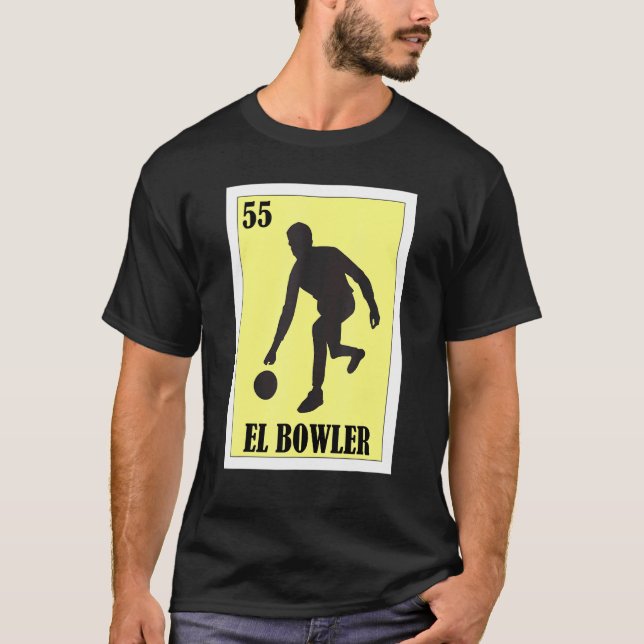 Camiseta Diseño de bolera español - Lotería mexicana El Bow (Anverso)