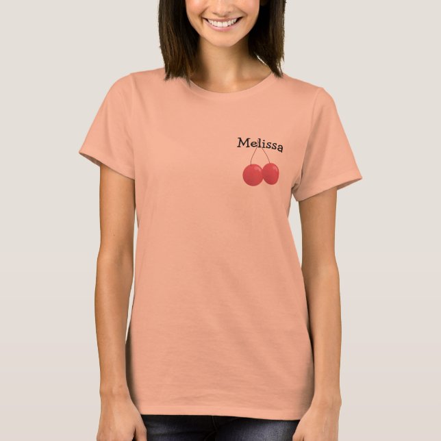 Camiseta Diseño de boliche de cerezo argyle (Anverso)