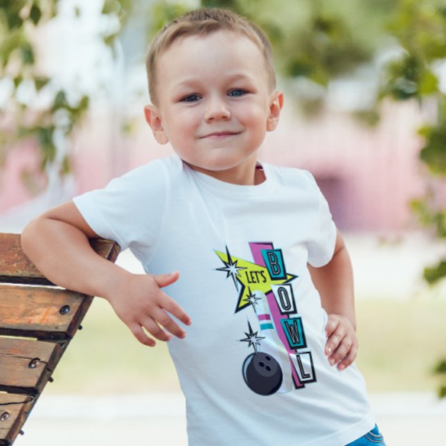 Camiseta Diseño de boliche Retro Rosa (Subido por el creador)