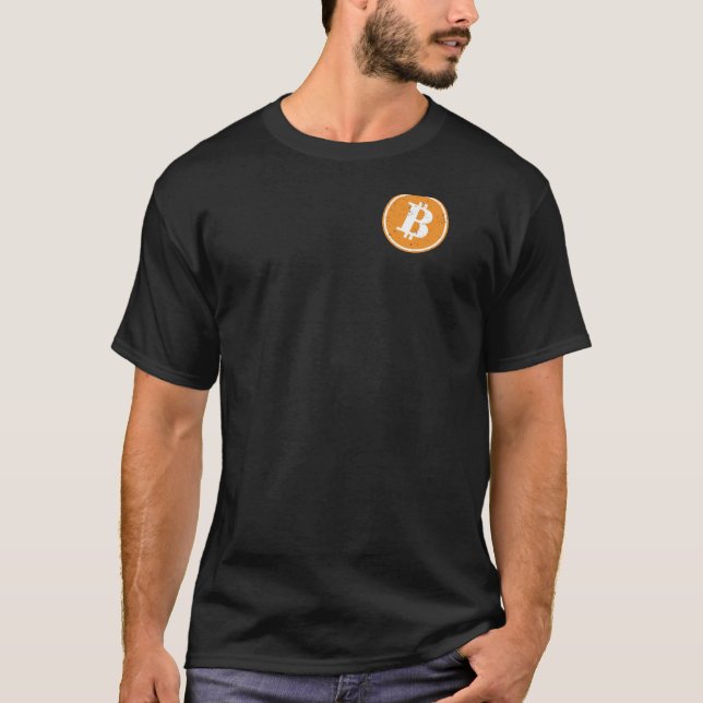 Camiseta Diseño de bolsillo con logotipo de bitcoin (Anverso)