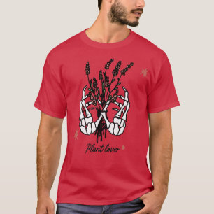 Camiseta Diseño de bolsillo de Skeleton, amante de las plan