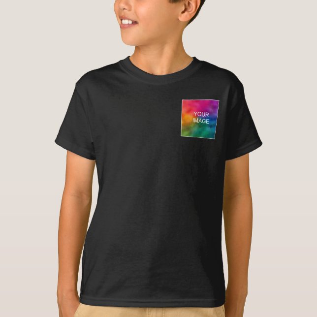 Camiseta Diseño de bolsillo delantero Añadir imagen Niños d (Anverso)