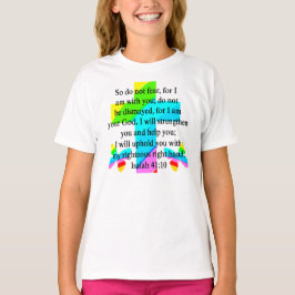 Camiseta DISEÑO DE bonito RAINBOW CROSS ISAIAH 41:10