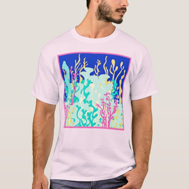 Camiseta Diseño De Bonitos Patrones Oceánicos. ¡Hazte con u (Anverso)