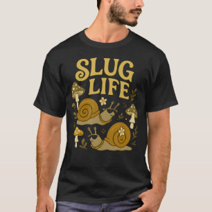 Camiseta Diseño de bosque de hongos de caracol de vida de b