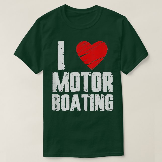 Camiseta Diseño de Bote Motor Bote de Bote de Bote I Love M (Diseño del anverso)