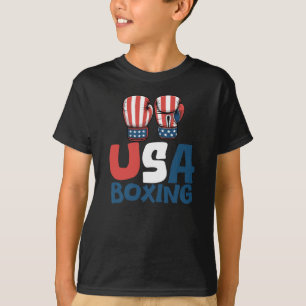 Camiseta Diseño de boxeo de USA Boxing, bandera americana