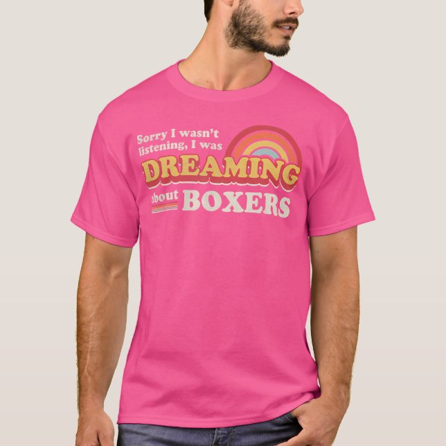 Camiseta Diseño de Boxer Soñando con Boxers (Anverso)