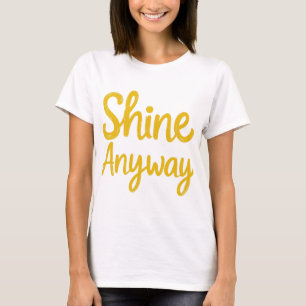 Camiseta Diseño de brillo dorado resplandeciente