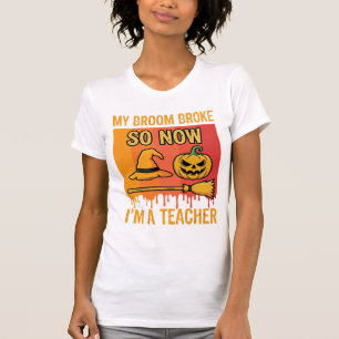 Camiseta Diseño de bruja divertida profesora de Halloween m