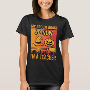 Camiseta Diseño de bruja divertida profesora de Halloween m