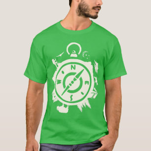 Camiseta diseño de brújula de aventura