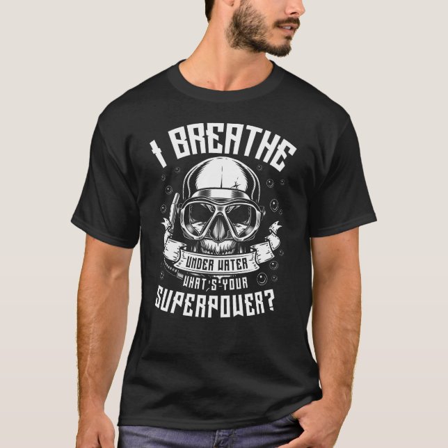 Camiseta Diseño De Buceadores En Mar Profundo O Buzos Amate (Anverso)