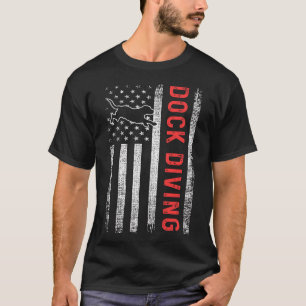 Camiseta Diseño de buceo en muelle para salto de perro en m
