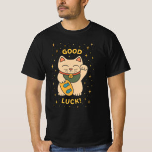 Camiseta Diseño de buena fortuna para un gato afortunado