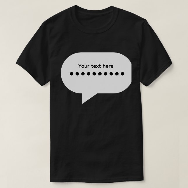 Camiseta Diseño de Burbuja de Diálogo Personalizada – Texto (Diseño del anverso)