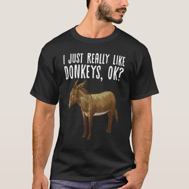 Camiseta Diseño De Burro Para Hombres Mujeres Animales De M (Anverso)