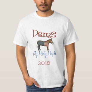 Camiseta Diseño de burro patriótico DEMS My Fiesta