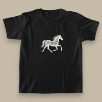 Diseño de caballo con flores silvestres con ambien
