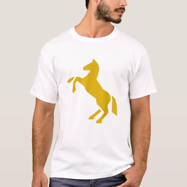 Camiseta Diseño De Caballo Dorado Funny T Shirte Cute Stall (Anverso)