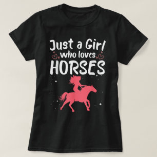 Camiseta Diseño de caballo lindo para mujeres y niñas que m