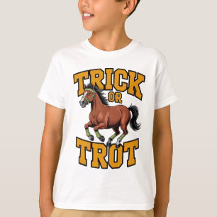 Camiseta Diseño de caballo Trot o Truco para fanáticos de l