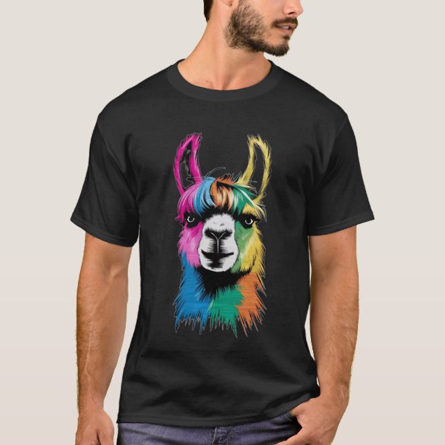 Camiseta Diseño de caballos colorido (Anverso)