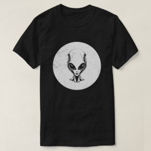 Camiseta Diseño de Cabeza Alienigena Misteriosa