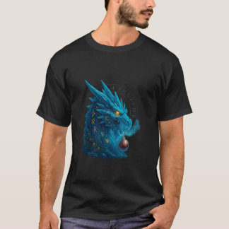 Camiseta Diseño de cabeza de dragón de hielo de Navidad vik