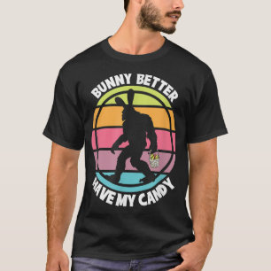 Camiseta Diseño de cacería de huevos de caramelo de conejo 