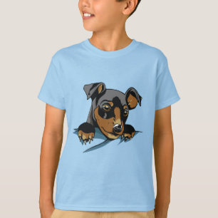 Camiseta Diseño de cachorro de dachshund negro lindo