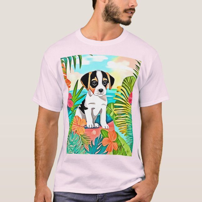 Camiseta Diseño de cachorros de paraíso (Anverso)