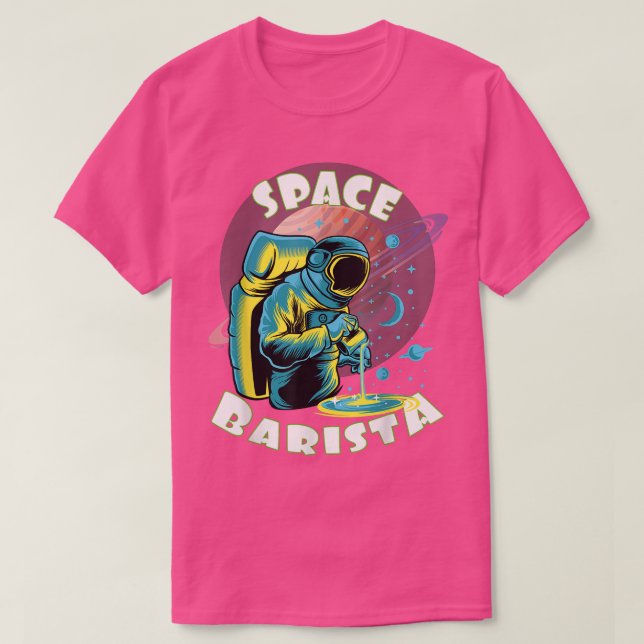 Camiseta Diseño de café astronauta divertida de Space Baris (Diseño del anverso)