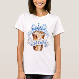 Camiseta Diseño de café con hielo de verano PNG de infusión
