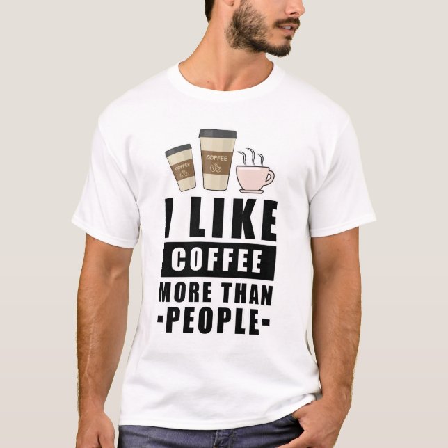 Camiseta Diseño de café divertido (Anverso)