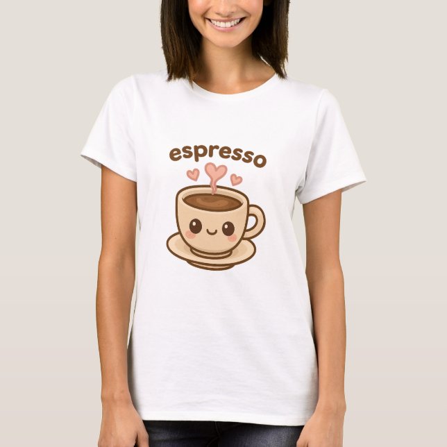 Camiseta Diseño de café espresso con encanto (Anverso)