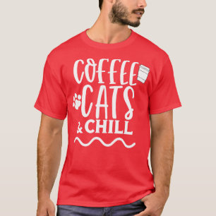 Camiseta Diseño de café y café y amante del gato