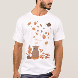 Camiseta Diseño de caída con gato
