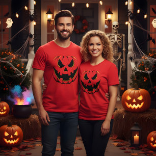 Camiseta Diseño de calabaza 3D de Halloween. Salta Del Prod