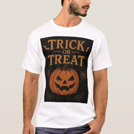 Camiseta Diseño de calabaza de Halloween 'Trick or Treat' e