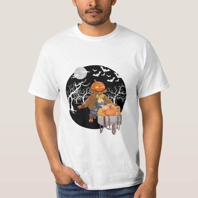 Camiseta Diseño de calabaza de la temporada de Halloween (Anverso)
