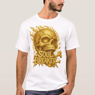 Camiseta "Diseño de calavera dorada Soul Breaker